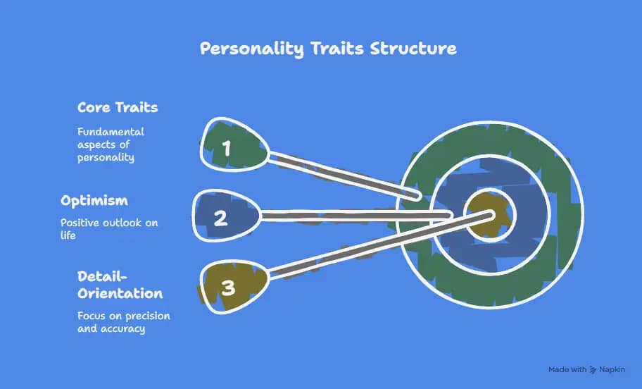 Think of traits as the “mental DNA” of your personality.